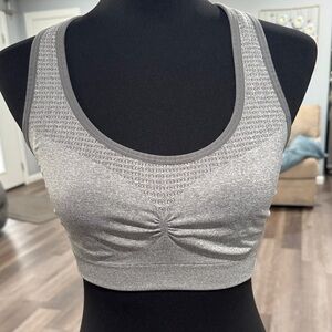 New Balance Charcoal Textured Sports Bra